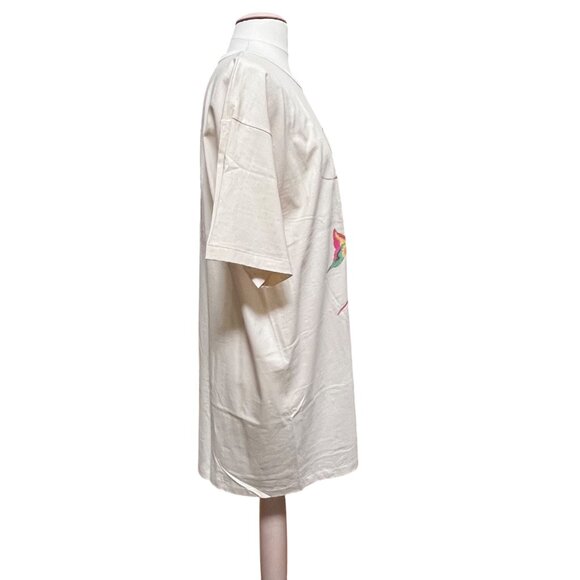 Outer‎ Banks T-Shirt Dress /Swim Coverup Pocket OSFM Cotton Multicolor Koi Fish - Picture 3 of 8